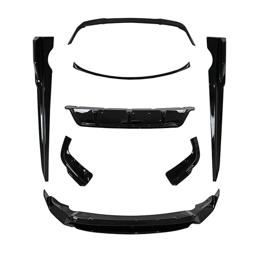 Gloss Black Body Kit 2 Splitter Diffuser Side Skirts Spoiler for BMW G05 LCI X5 23-Present