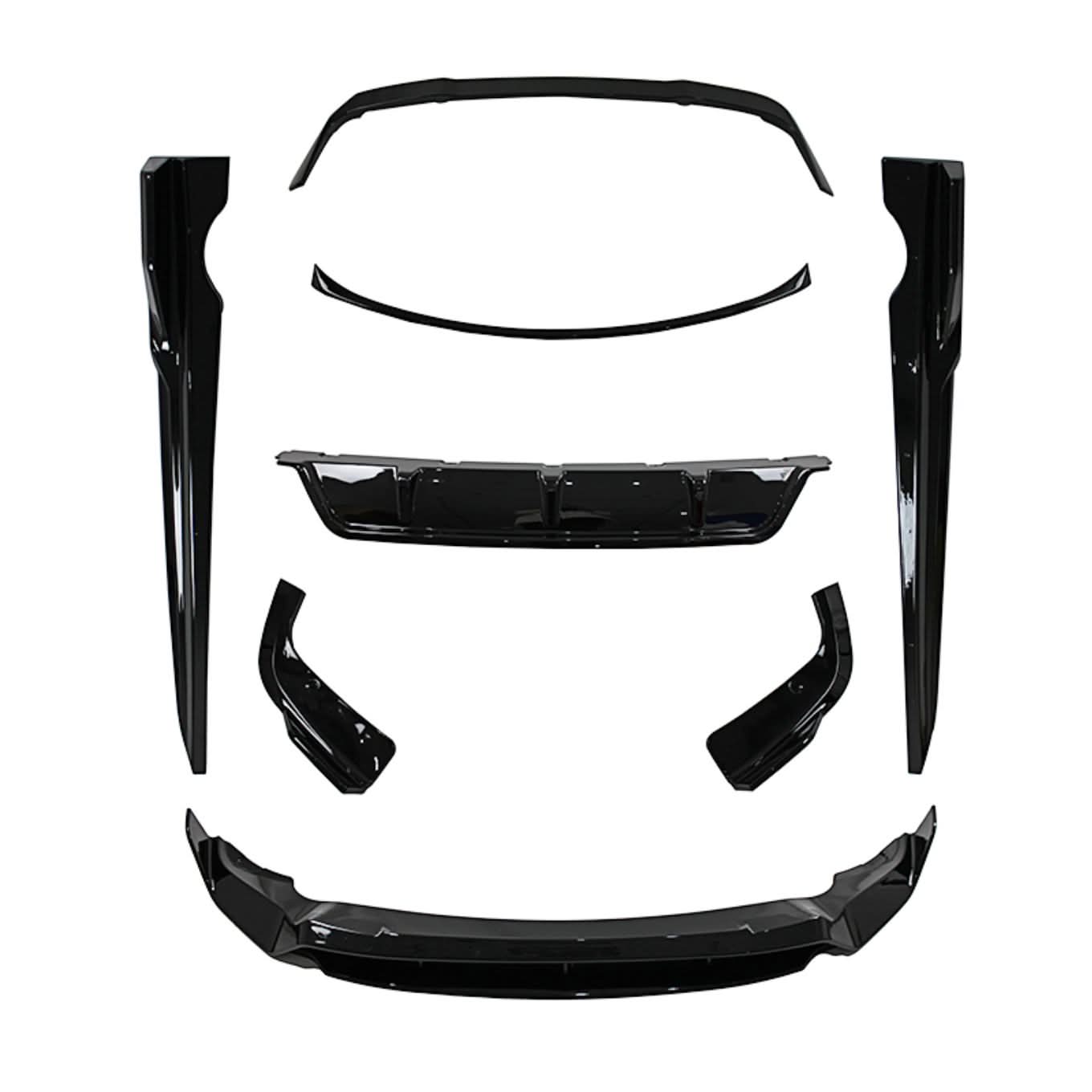 Gloss Black Body Kit 2 Splitter Diffuser Side Skirts Spoiler for BMW G05 LCI X5 23-Present