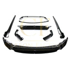 Gloss Black Body Kit 2 Splitter Diffuser Side Skirts Spoiler for BMW G05 LCI X5 23-Present