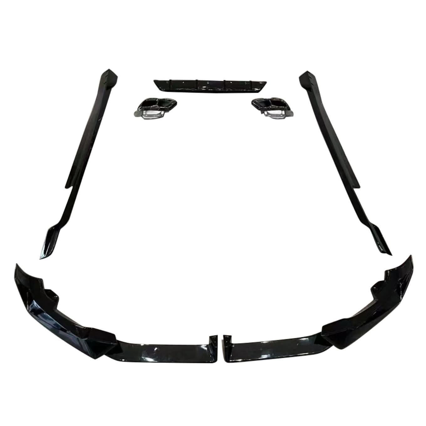 Gloss Black Body Kit Splitter Diffuser Side Skirts  for BMW G06 LCI X6 23-Present