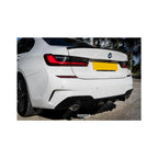 Gloss Black M Sport Rear Diffuser Dual Exit For BMW 3 Series G20 2019-2021 - (Pre-LCI)