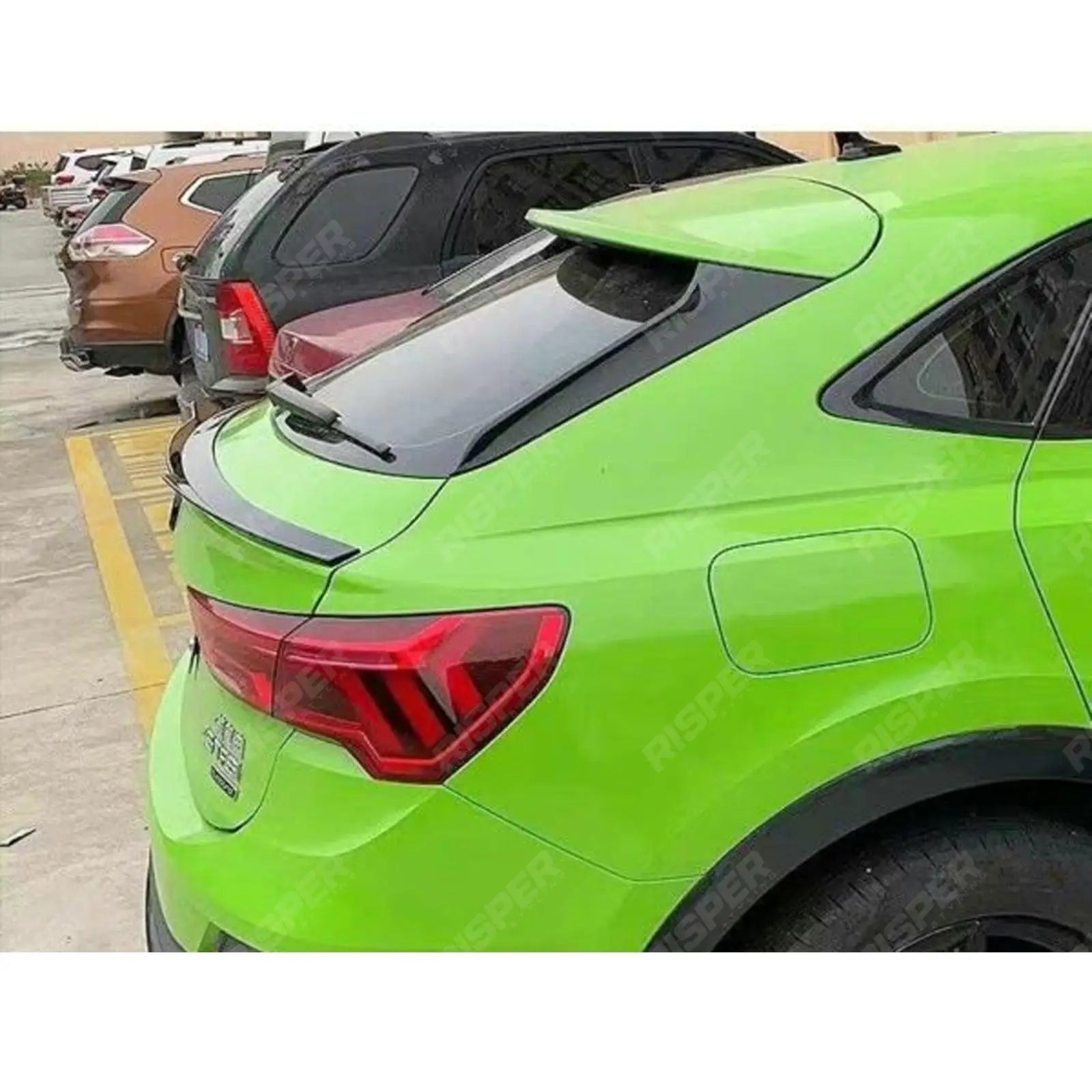 Gloss Black Mid Spoiler For Audi Q3 Sportback 2019 on