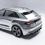 Gloss Black Rear Blade Diffuser For Audi Q8 S-LINE 2018-2023
