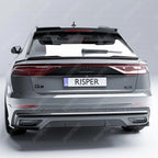 Gloss Black Rear Bumper Corner Splitters For Audi Q8 S-LINE 2018 on
