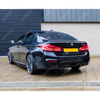 Gloss Black Rear Bumper Corner Splitters For BMW 5 Series M Sport G30 G38 2017-2024