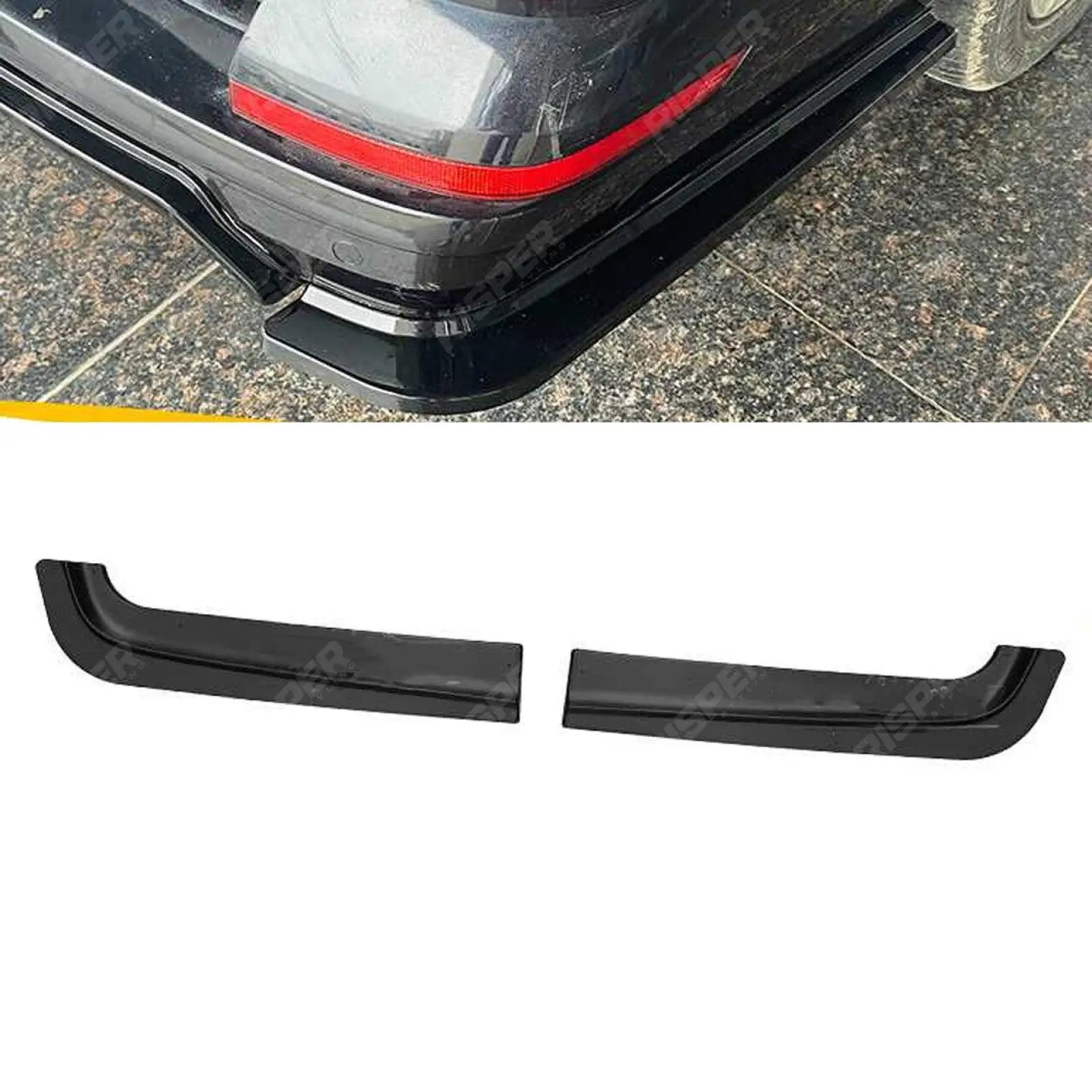 Gloss Black Rear Bumper Splitters For Volkswagen Transporter T6 2015-2019: