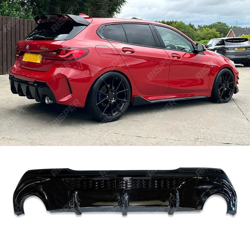 Gloss Black Rear Diffuser For BMW 1 Series F40 M135i 2018 - 2024