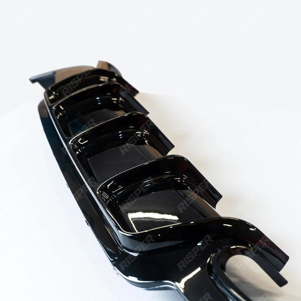 Gloss Black Rear Diffuser Single Side Dual Tip For BMW 4 Series M Sport F32 F36 -