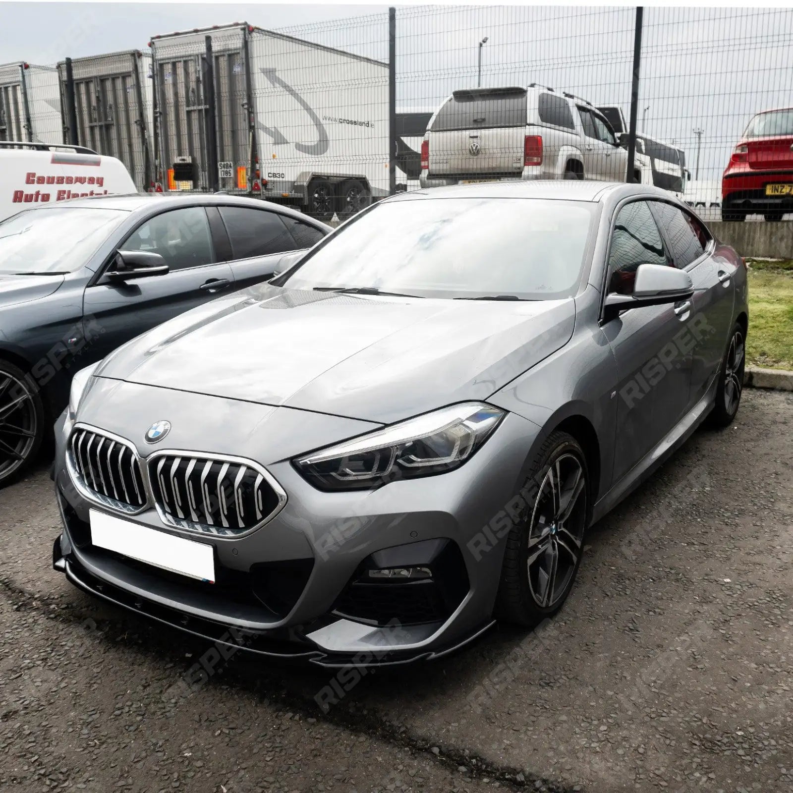 Gloss Black Risper Front Splitter For BMW 2 Series F44 Gran Coupe M Sport M235i 2019+