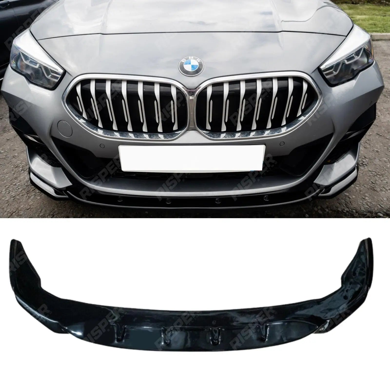 Gloss Black Risper Front Splitter For BMW 2 Series F44 Gran Coupe M Sport M235i 2019+