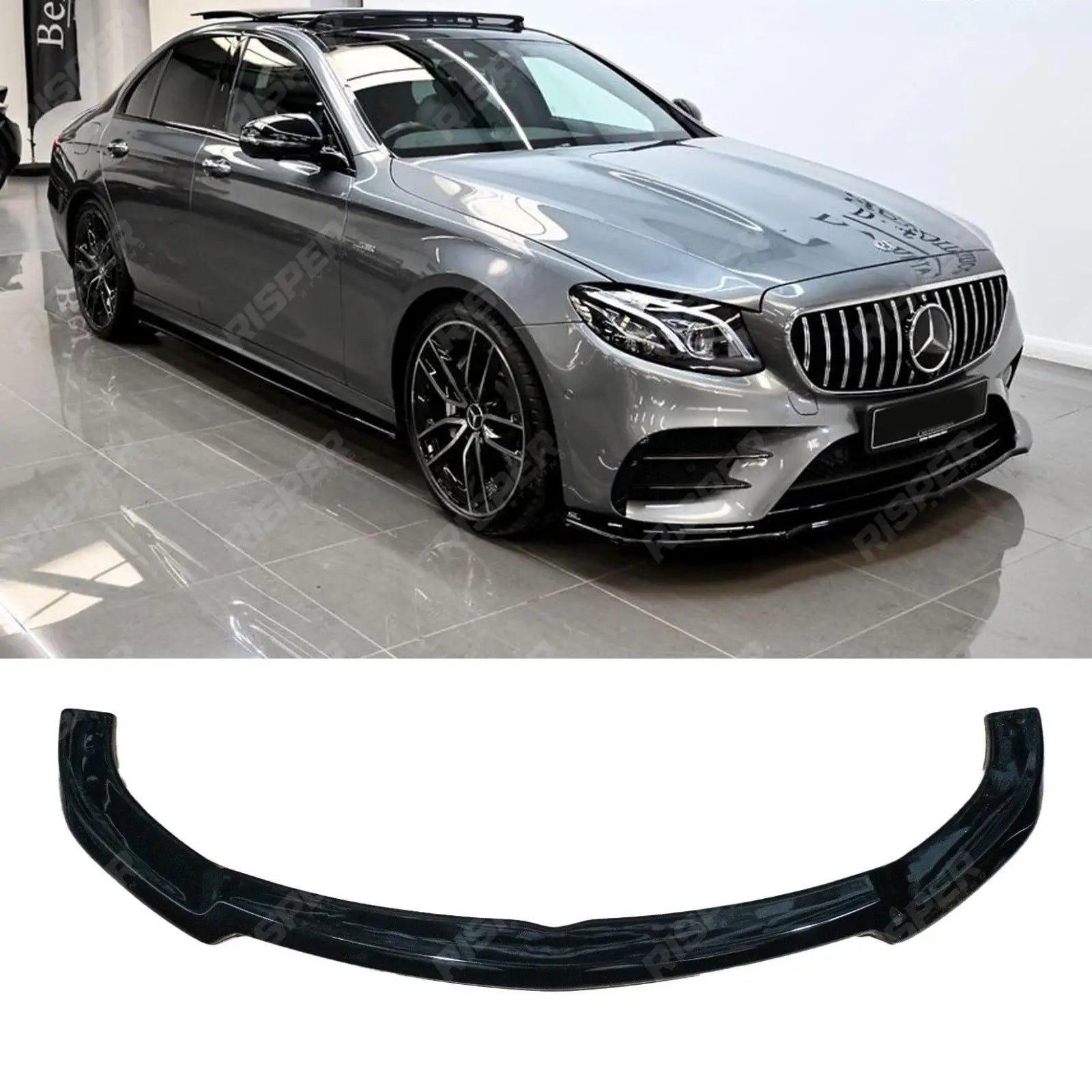Gloss Black Risper Front Splitter For Mercedes E-Class W213 (C238) AMG-LINE / E53 AMG 2017-2020