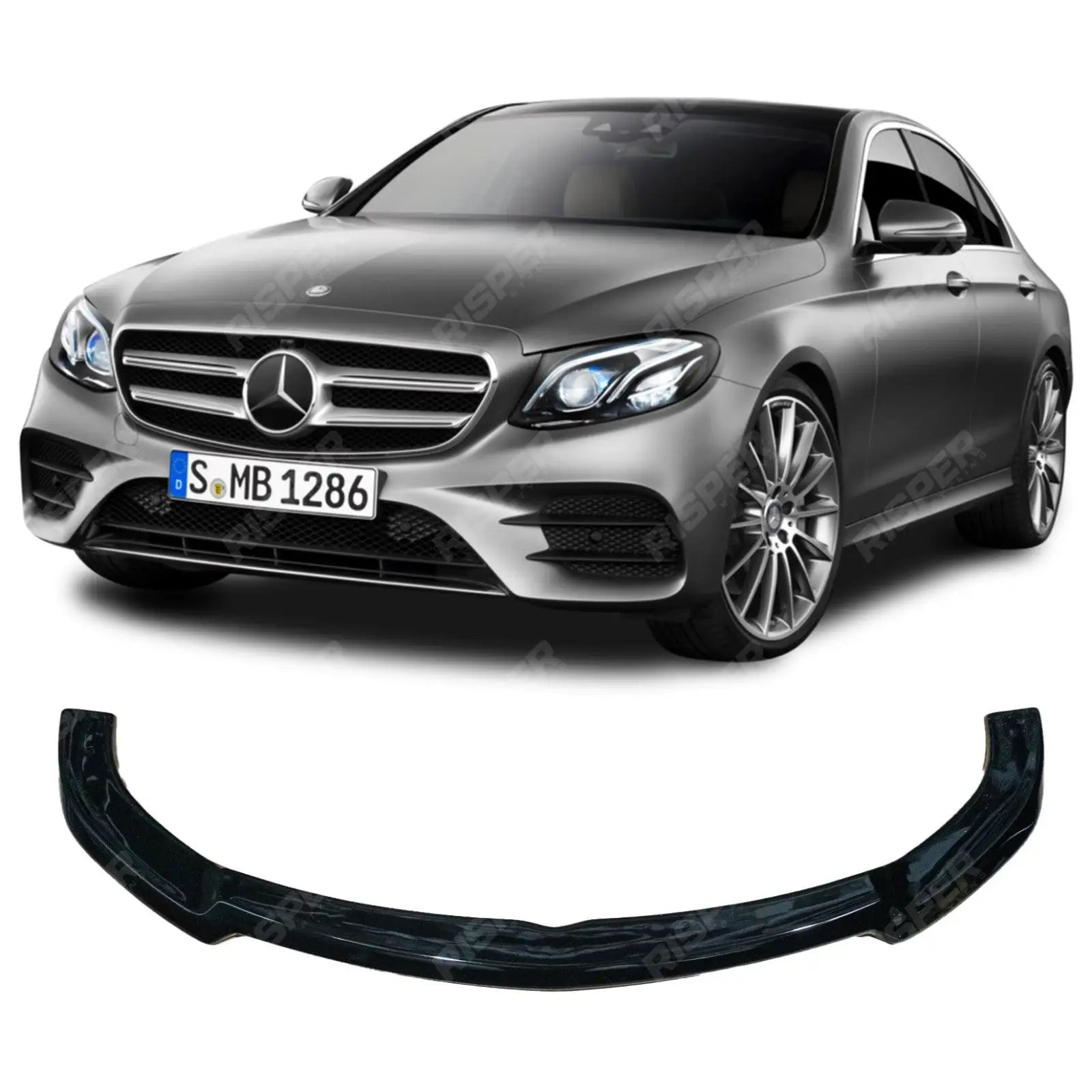 Gloss Black Risper Front Splitter For Mercedes E-Class W213 (C238) AMG-LINE / E53 AMG 2017-2020