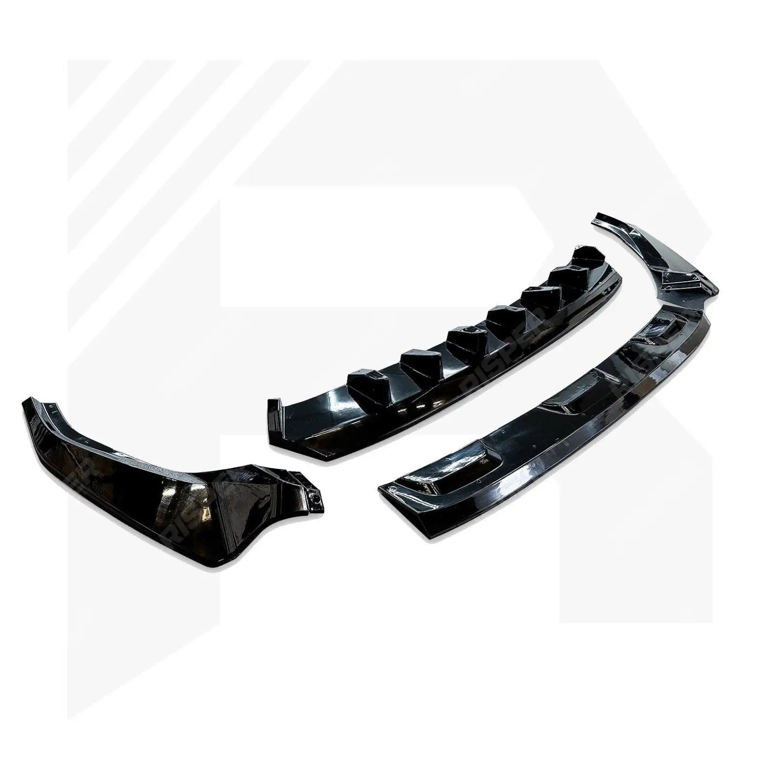 Gloss Black Risper Front Splitter Lip For Audi Q8 S Line 2018-2023