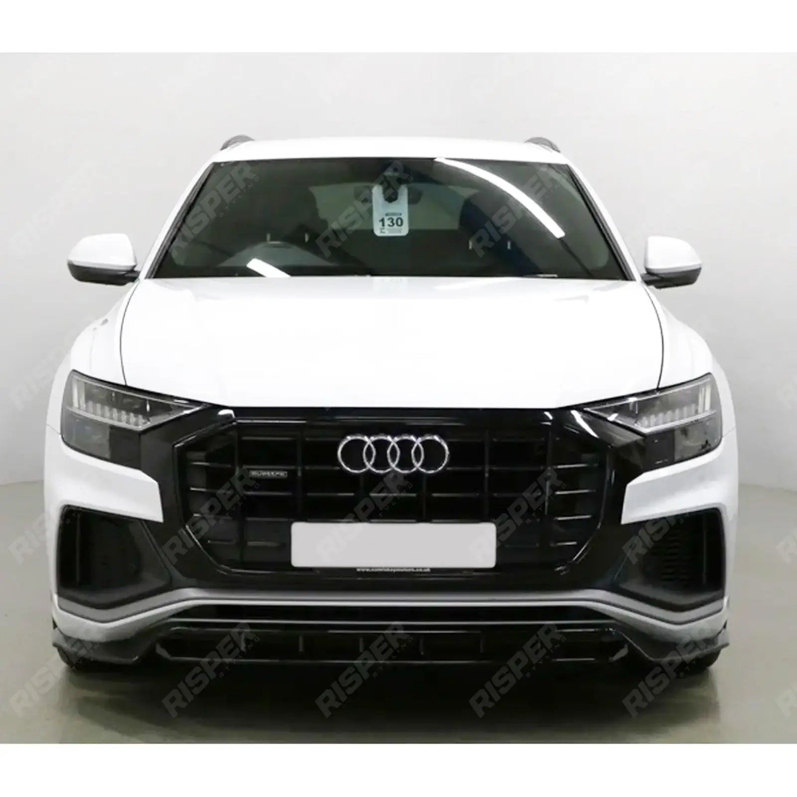 Gloss Black Risper Front Splitter Lip For Audi Q8 S Line 2018-2023