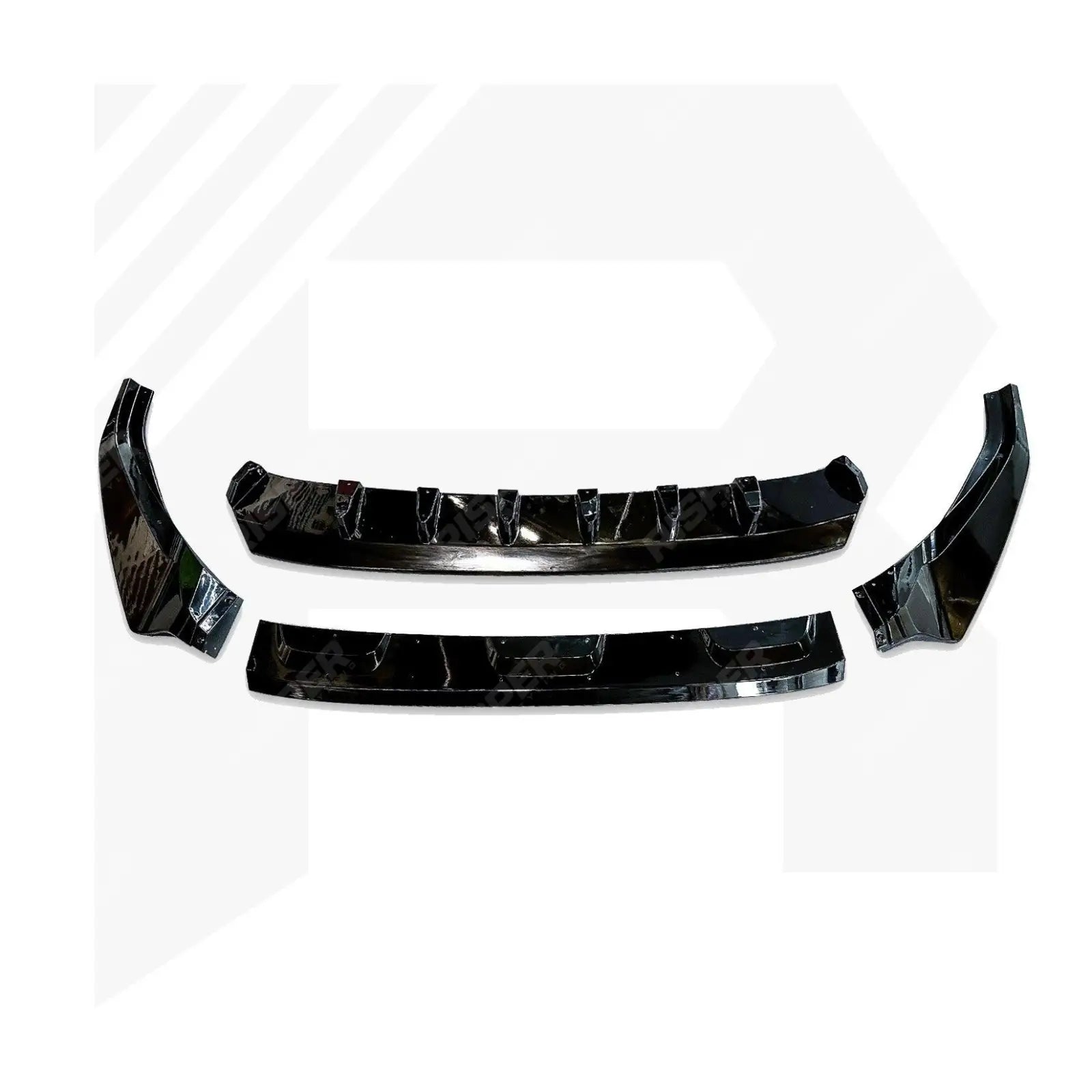 Gloss Black Risper Front Splitter Lip For Audi Q8 S Line 2018-2023