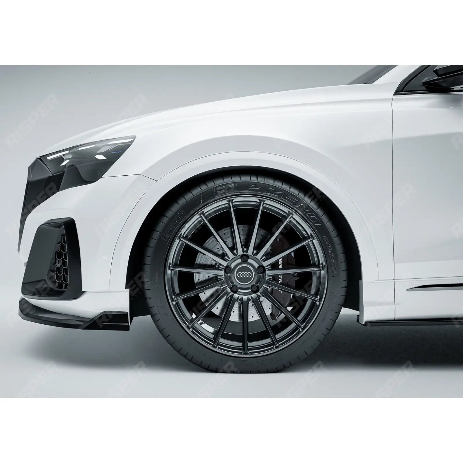 Gloss Black Risper Front Splitter Lip For Audi Q8 S Line 2023+