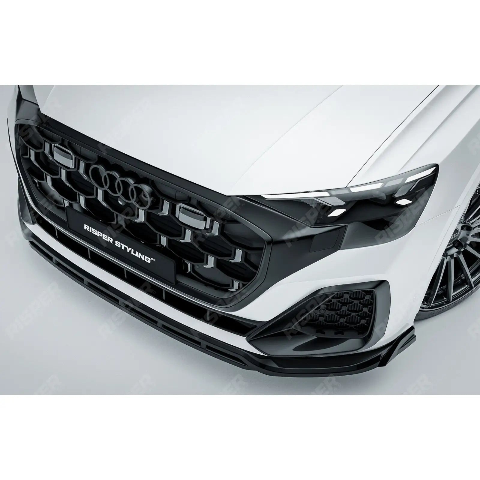 Gloss Black Risper Front Splitter Lip For Audi Q8 S Line 2023+