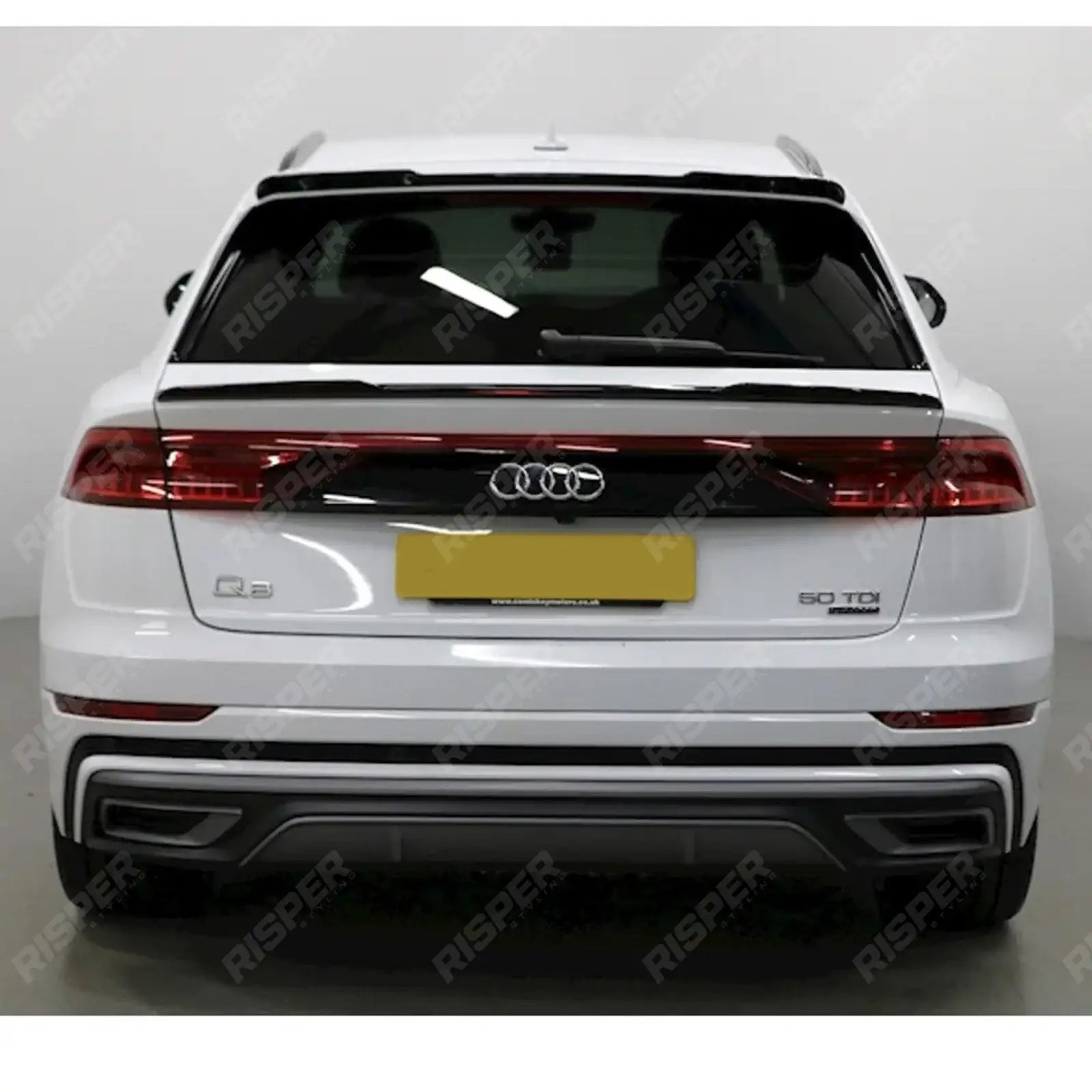 Gloss Black Risper Lower Spoiler Lip Extension For Audi Q8 2018+