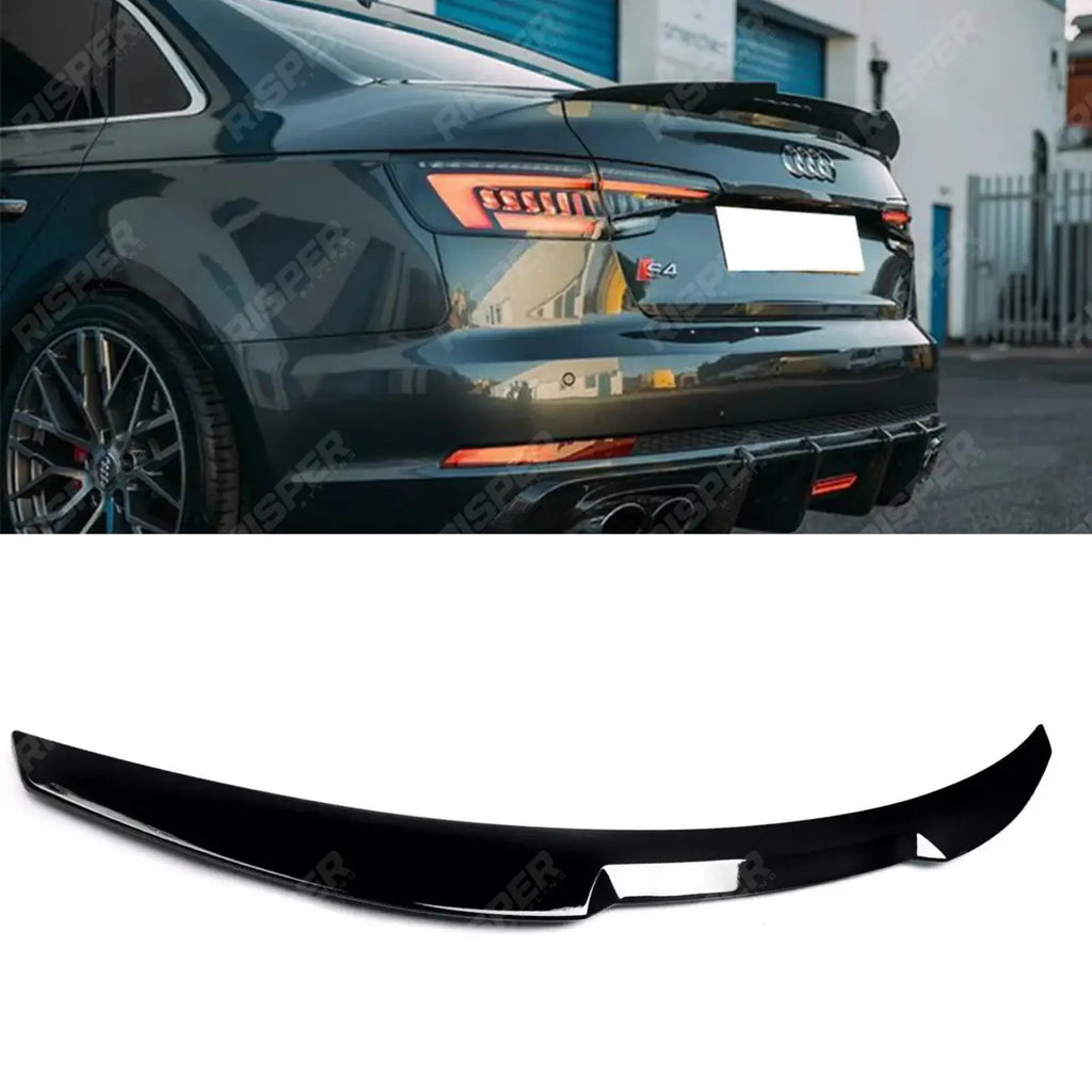 Gloss Black RS4 Style Rear Spoiler For Audi A4 B9 2016-2019