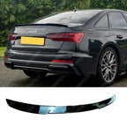 Gloss Black RS6 Style Rear Boot Spoiler For Audi A6 C8 2019+