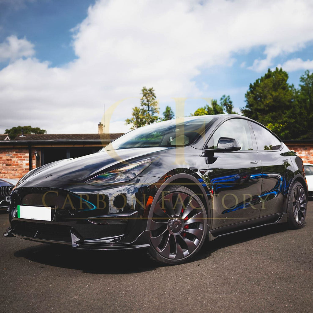 Competition Style Gloss Black Side Skirts for Tesla Model Y 19-24