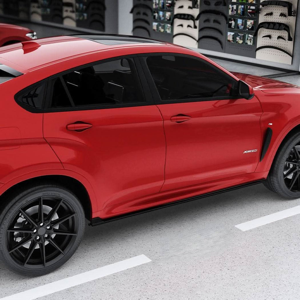 Gloss Black Side Skirts for BMW F16 X6 14-18