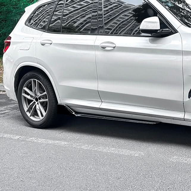 V Style Gloss Black Side Skirts for BMW G01 X3 G02 X4 18-24