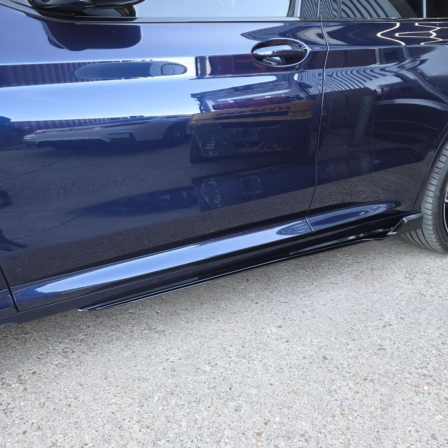 V Style Gloss Black Side Skirts for BMW G01 X3 G02 X4 18-24