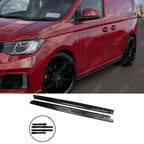 Gloss Black Side Skirt Splitters For Volkswagen Caddy MK5 2021+