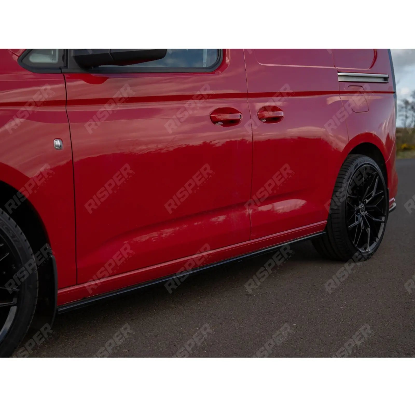 Gloss Black Side Skirt Splitters For Volkswagen Caddy MK5 2021+