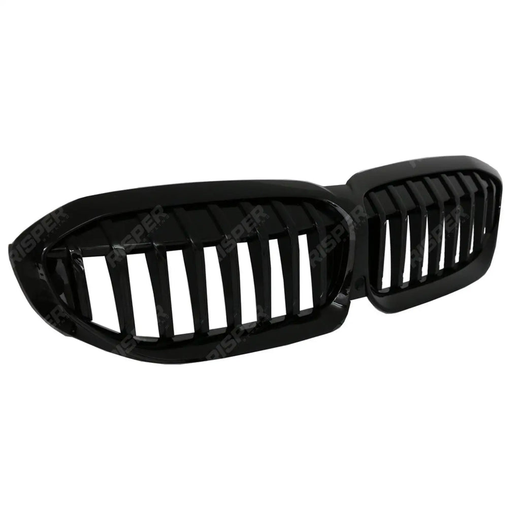 Gloss Black Solid Slat Front Grill For BMW 3 Series G20/G21 2018-2021 (Pre-LCI)