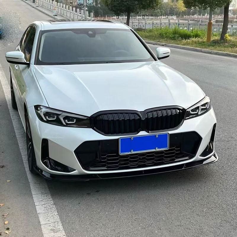 3D Style Gloss Black Front Splitter for BMW 3 Series G20 G21 LCI 24-Present