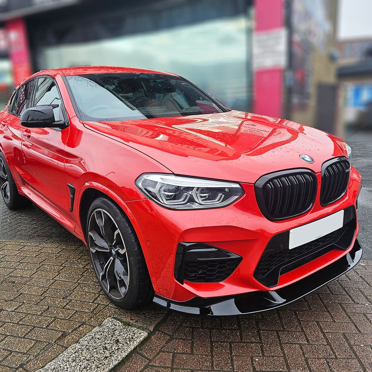 3D Style Gloss Black Front Splitter for BMW F97 X3M F98 X4M 18-21