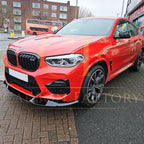 3D Style Gloss Black Front Splitter for BMW F97 X3M F98 X4M 18-21