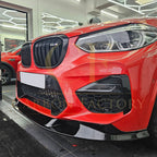 3D Style Gloss Black Front Splitter for BMW F97 X3M F98 X4M 18-21