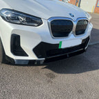 AC Style Gloss Black Front Splitter for BMW G01 X3 IX3 G02 X4 LCI 22-24