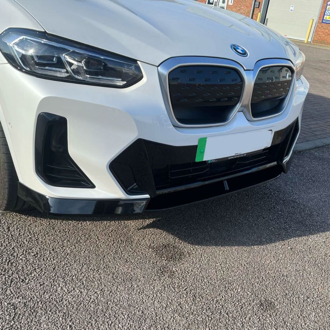 AC Style Gloss Black Front Splitter for BMW G01 X3 IX3 G02 X4 LCI 22-24