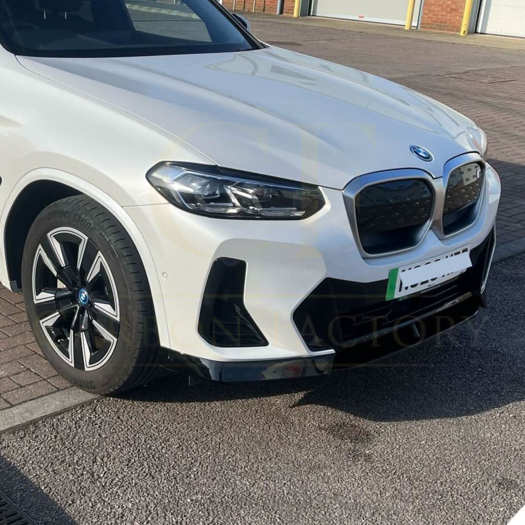 AC Style Gloss Black Front Splitter for BMW G01 X3 IX3 G02 X4 LCI 22-24