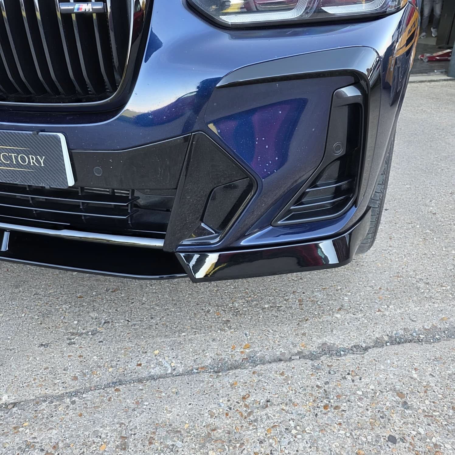 AC Style Gloss Black Front Splitter for BMW G01 X3 IX3 G02 X4 LCI 22-24
