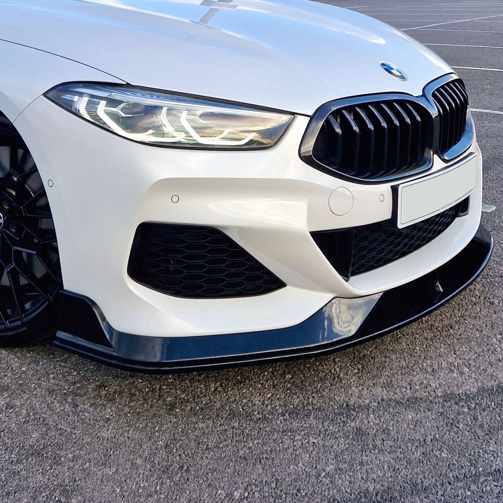AC Style Gloss Black Front Splitter for BMW G14 G15 G16 8 Series 19-Present