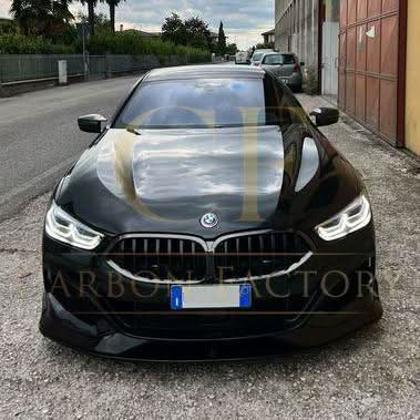 AC Style Gloss Black Front Splitter for BMW G14 G15 G16 8 Series 19-Present
