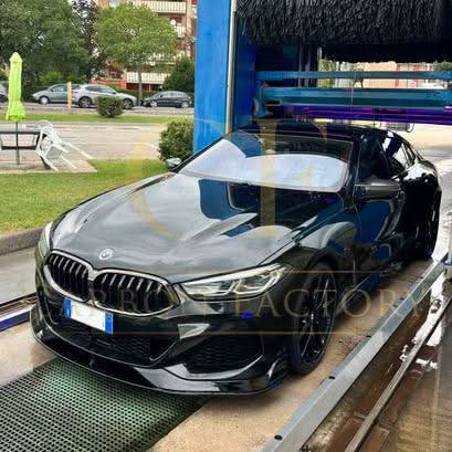 AC Style Gloss Black Front Splitter for BMW G14 G15 G16 8 Series 19-Present