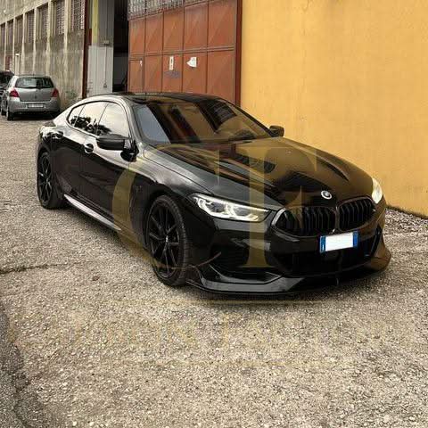 AC Style Gloss Black Front Splitter for BMW G14 G15 G16 8 Series 19-Present