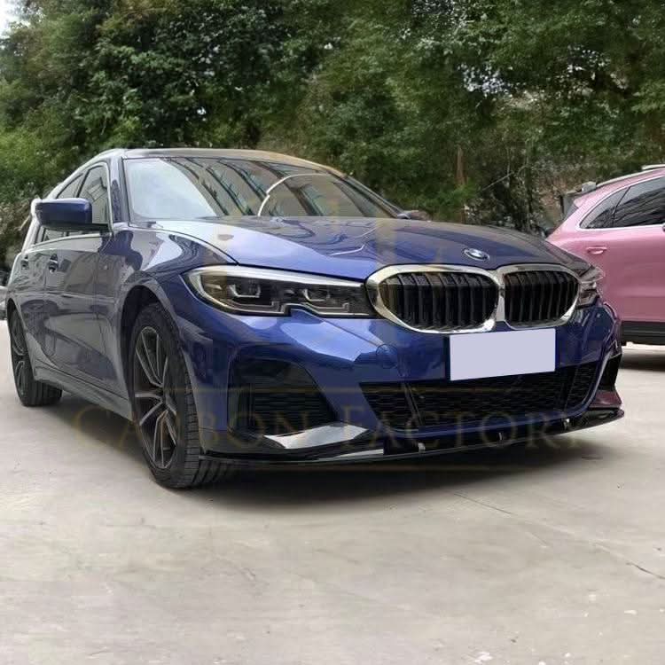 AL Style Gloss Black Front Splitter for BMW 3 Series G20 G21 Pre-LCI 19-22