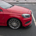A Style Gloss Black Front Splitter for Mercedes Benz W176 A Class 13-15