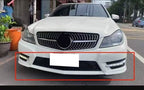 A Style Gloss Black Front Splitter for Mercedes Benz W204 C Class 08-14