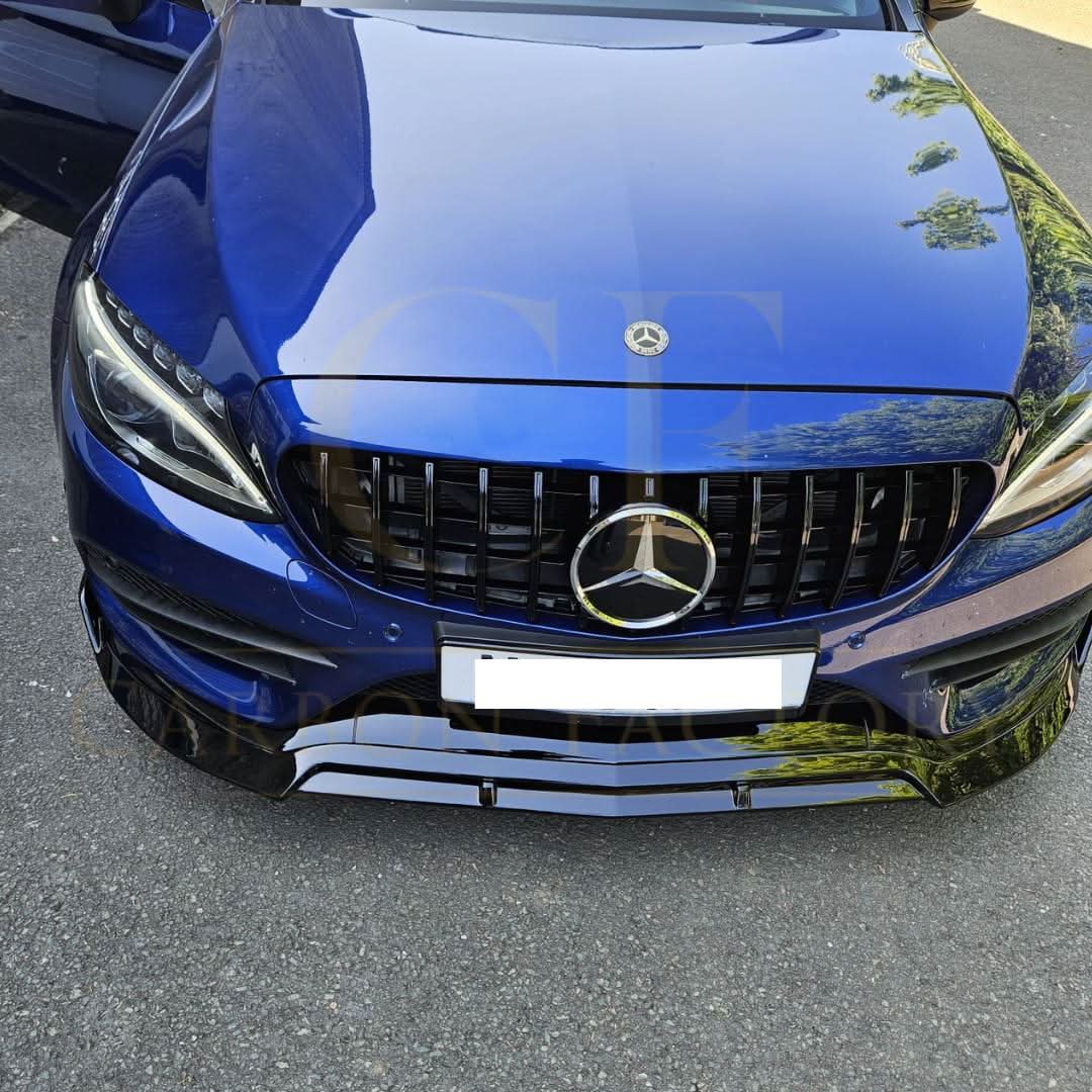 Brabus 2 Style Gloss Black Front Splitter for Mercedes Benz W205 C Class 15-18