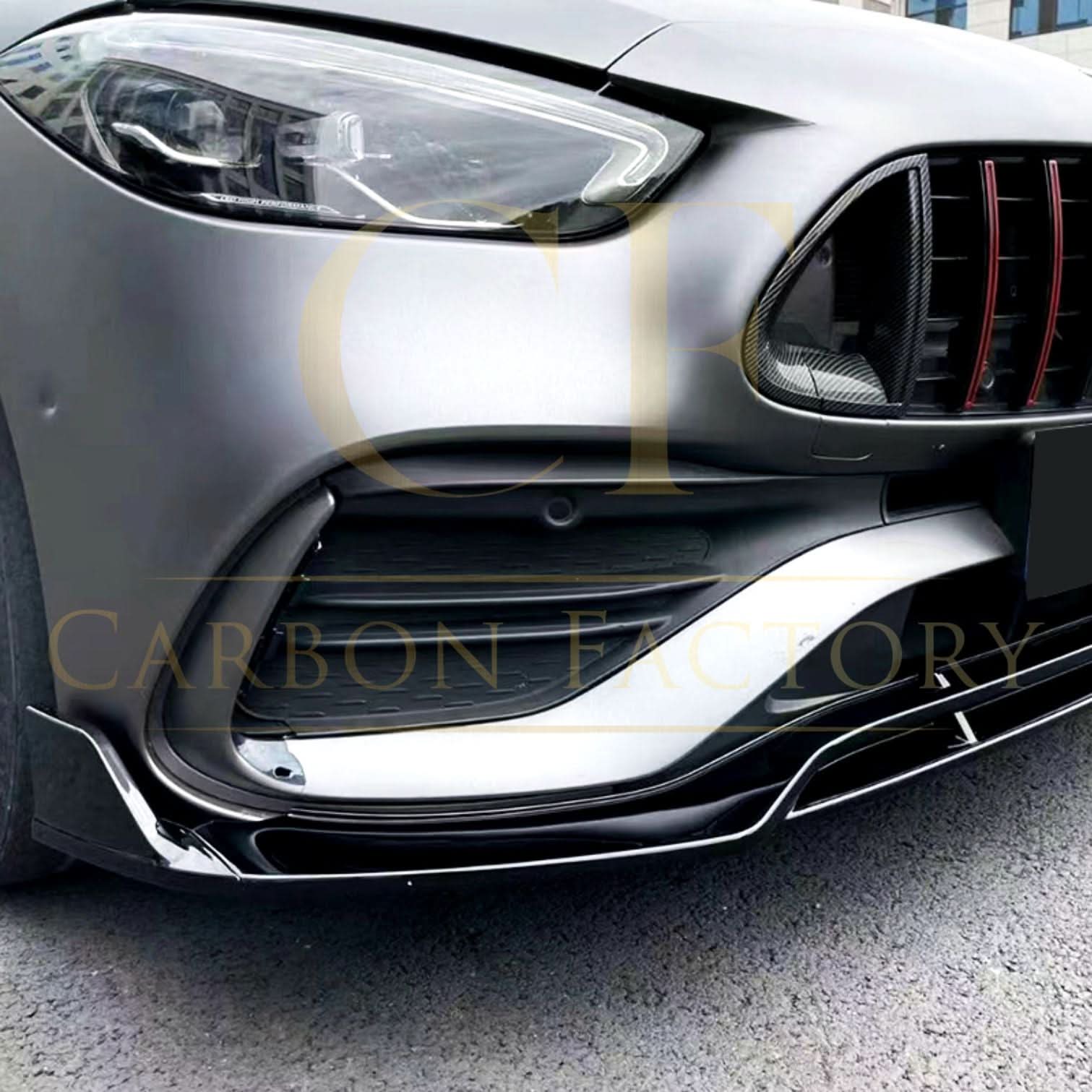 Brabus 2 Style Gloss Black Front Splitter for Mercedes Benz W206 C Class 22-Present