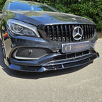 Brabus Style Gloss Black Front Splitter for Mercedes Benz W117 CLA AMG 16-19