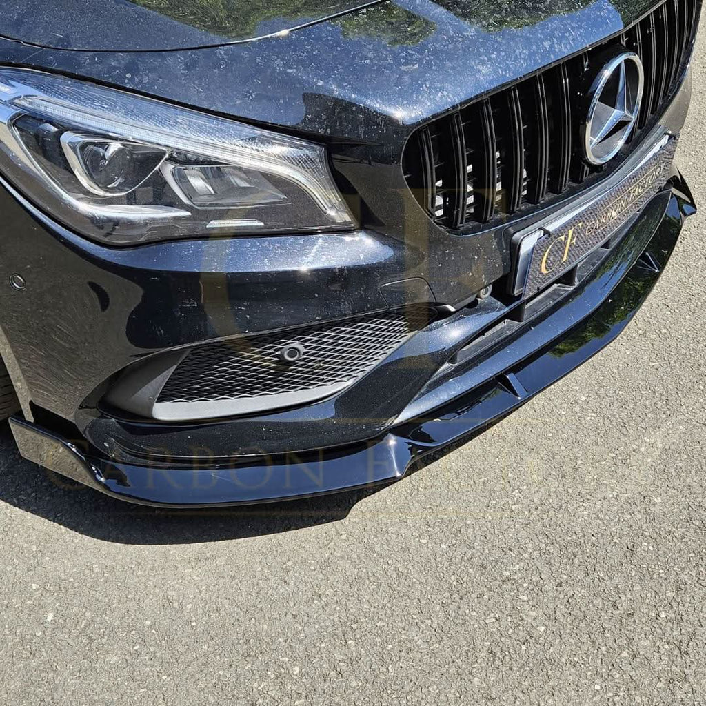 Brabus Style Gloss Black Front Splitter for Mercedes Benz W117 CLA AMG 16-19